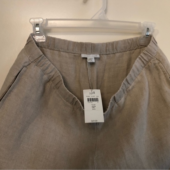 NWT J. JILL Crop Capri Linen Pants Elastic Waist - Picture 7 of 8